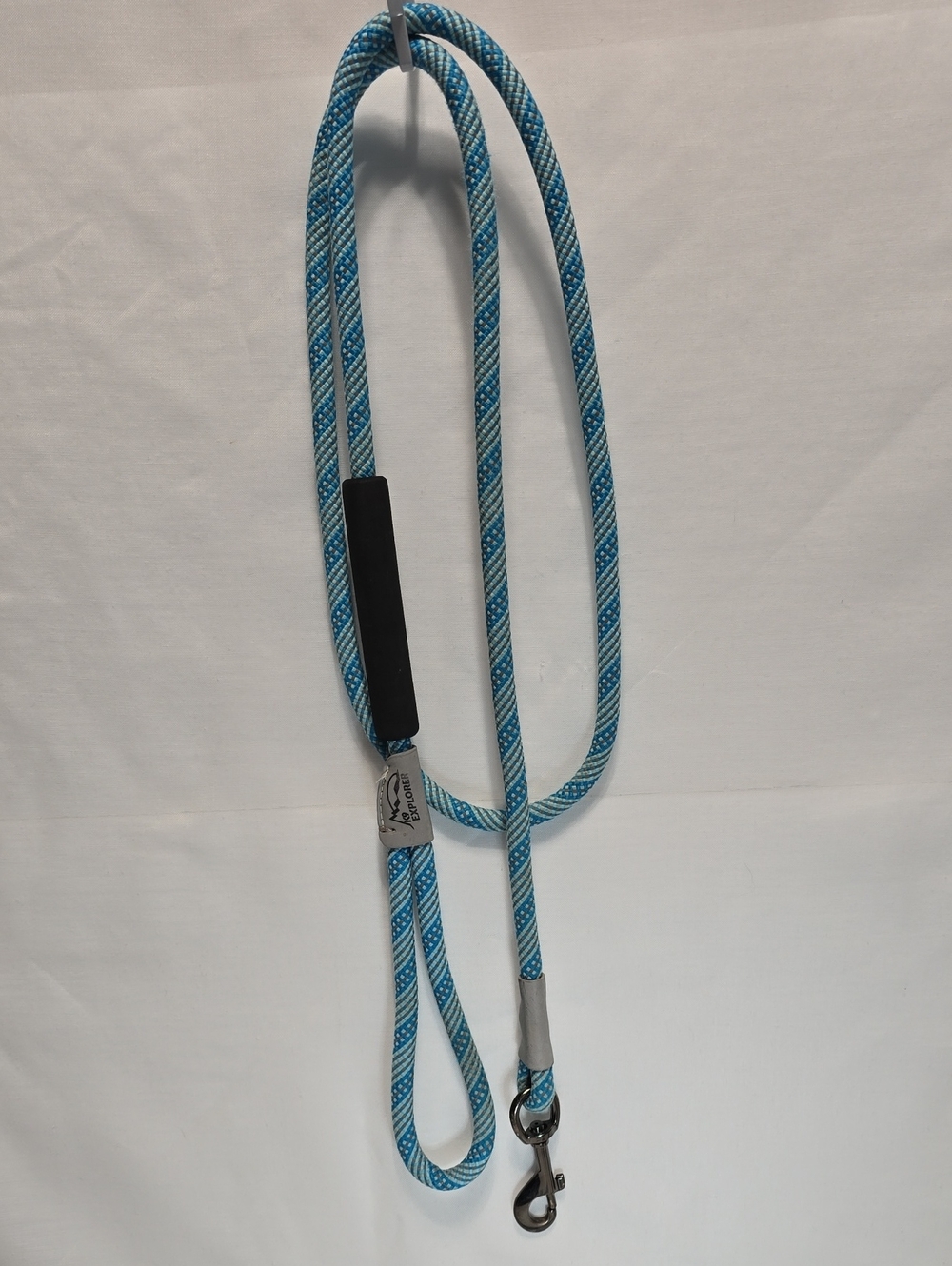 K9 EXPLORER Dog Reflective Leash Braided Blue Rope Leash with Padded Handle